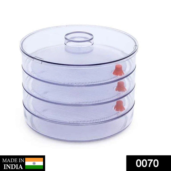 070 Plastic 4 Compartment Sprout Maker, White Sajal Enterprise