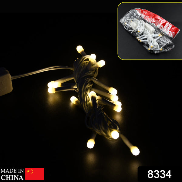 8334 Festive 3 Meter Festival Decoration Led String Light, Diwali Light for Indoor and Outdoor Uses in All Ocassion Birthday 1 Color Light  (16l 3Mtr)