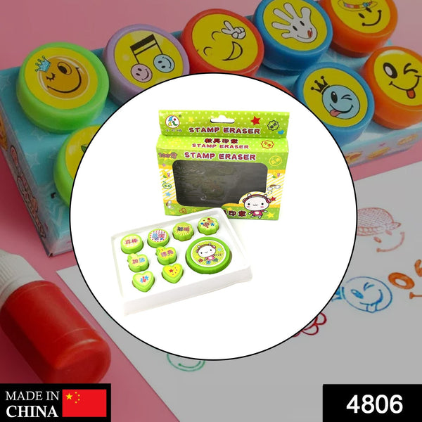 4806 9 Pc Stamp Set used in all types of household places by kids and childrens for playing purposes. DeoDap