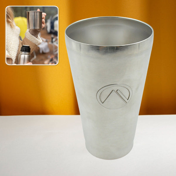 5780 Stainless Steel Vacuum Insulated Travel Mug/ Glass Reusable Water Glass/Serving Unbreakable Drinking Glasses Plain Design for Everyday Use Drinks Water, Tea Mug, Outdoor, Home, Office (1 Pc)