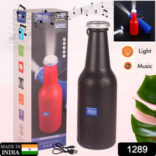 1289 Bottle Shape Bluetooth Speaker And Weatherproof Enhanced Wireless USB Rechargeable Calling / FM / AUX / USB / SD Card Support Portable Bluetooth Speaker with Rich Deep Bass DeoDap