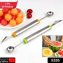 5335 Multifunctional 2 in 1 Melon Baller - Stainless Steel Dig Scoop with Fruit Carving Knife. DeoDap