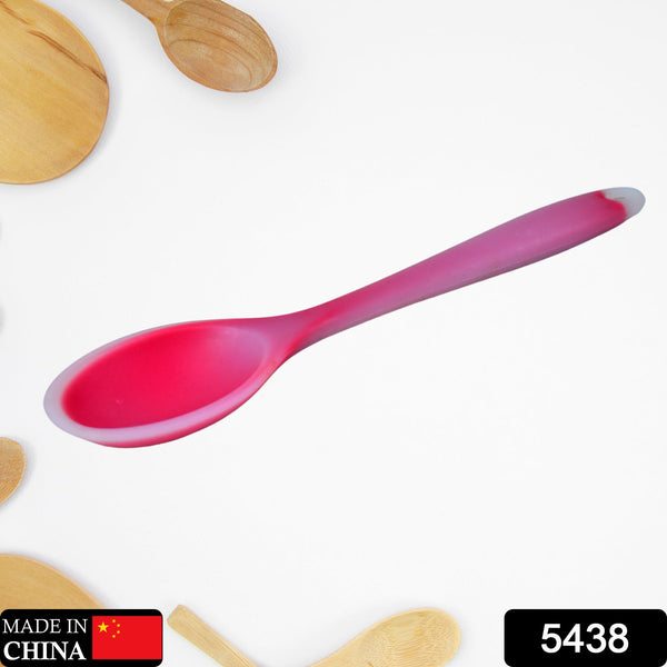 5438 Silicone Dinner Spoon Table Spoon Dessert Spoon Utensils for Kitchen Restaurant (27cm)