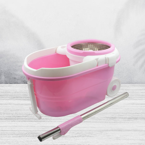 4105 Mop with Bucket For Floor Cleaning With Steel Spin /Mop for Floor Cleaning / Floor Cleaner Mop / Spin Mop / Magic Mop / Mop Stick / Spin Mop Set with Bucket/ Household Office Cleaning Tool Mop