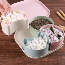 7151 Candy Box Large Capacity Space-saving Compartment Design Creative Divided Food Fruit Plate for Living Room