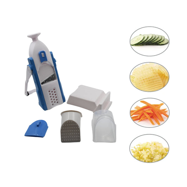 2904 Multi-Function Time Saving Vegetable Slicer Cutter + Julienne 5-in-1 Food Vegetable Potato Chopper, Garlic Grinder