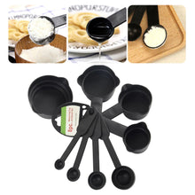 106 Plastic Measuring Cups and Spoons (8 Pcs, Black) Sajal Enterprise