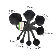 106 Plastic Measuring Cups and Spoons (8 Pcs, Black) Sajal Enterprise