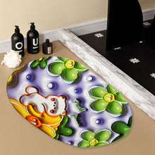 4598  3D Visual Anti-Slip Absorbent Mat New Soft Super Absorbent Floor Mats, Cute Flowers Shower Drying Bathroom Mat