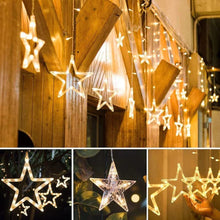 1278 12 STARS CURTAIN STRING LIGHTS, WINDOW CURTAIN LIGHTS WITH 8 FLASHING MODES DECORATION FOR FESTIVALS