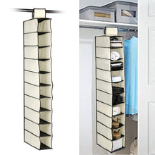 6742A 10 Tier Multipurpose Storage Rack, Foldable, Collapsible Fabric Wardrobe Organiser for Clothes DeoDap