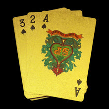 0523 Gold Plated Poker Playing Cards (Golden)