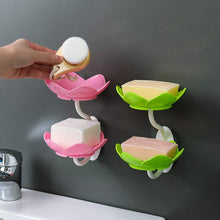 7963 Dabble Layer Flower Self Draining Soap Dish Holder, Bathroom Shower Soap Holder Dish Storage Plate Tray for Bathroom, Kitchen, Bathtub