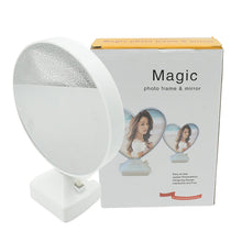 Plastic 2 in 1 Mirror Come Photo Frame with Led Light