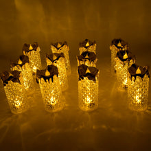 8441 Gold Flameless Candles LED Light Flameless and Smokeless Decorative, Candles Led Tea Light Candle Perfect for Gifting, Home, Diwali,Wedding, Christmas, Crystal Candle Lights, Table Decorations (12 Pc MOQ)