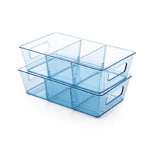 5776 Plastic Refrigerator Organizer Bins, Set Of 2 Stackable Fridge Organizers with Handle, Clear Organizing Food Fruit Vegetables Pantry Storage Bins for Freezer kitchen Cabinet Organization and Storage (2 Pcs Set Mix Color)