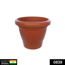 0839 Garden Heavy Plastic Planter Pot/Gamla 6 inch (Brown, Pack of 1, Small) DeoDap