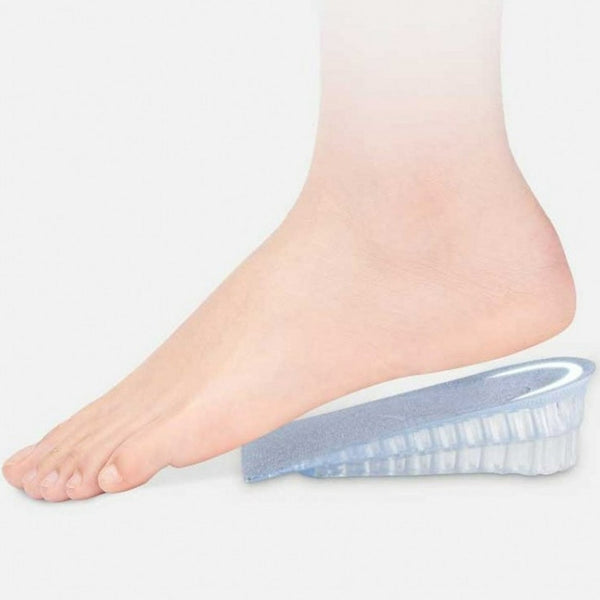 4151 2 Pairs Heel Lift Inserts Height Increase Insole Invisible Heightening Insole Sillicone 3-Layer Heel Support Insoles Height-Adjustable Shoe Pads Foot Cushion for Shoes