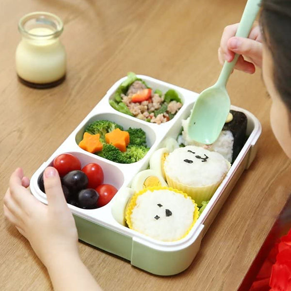 5212 Lunch Box 4 Compartment With Leak Proof Lunch Box For School & Office Use DeoDap