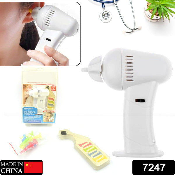 7247 Vacuum Ear Cleaning System Clean Ears Care Removel Tool Earpick Cleaner Vacuum Removal Kit Safe Gentle Hygienic with 8 Silicon Cleaner Clips and Cleaning Brush