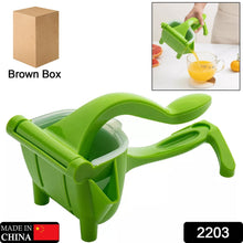 2203 Manual Plastic Fruit Juicer, Hand Press Lemon Squeezer Hand Juicer Citrus Press Juicer Fruit Extractor Tool for Orange, Limes, Lemon ( Brown Box )