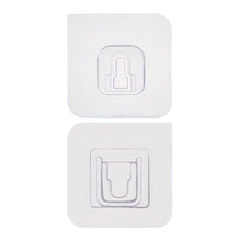 1746 ADHESIVE PLASTIC WALL HOOKS HEAVY DUTY HOOKS ( 1 Pair ) DeoDap