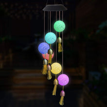 8318 Solar Crystal Ball Wind Chime, Color Changing Solar Powered LED Hanging Wind Chime Light Mobile for Patio Yard Garden Home Outdoor Night Decor, Gifts