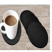 129 6 pcs Useful Round Shape Plain Silicone Cup Mat Coaster Drinking Tea Coffee Mug Wine Mat for Home DeoDap