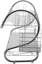 7793 STAINLESS STEEL RECTANGLE DISH DRAINER RACK / BASKET WITH DRIP TRAY