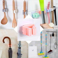 2131 Broom Holder Wall Mounted, Mop and Broom Holder Broom Organizer Grip Clips, No Drilling, Wall Mounted Storage Rack Storage & Organization for Kitchen, Bathroom, Garden