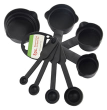 106 Plastic Measuring Cups and Spoons (8 Pcs, Black) Sajal Enterprise