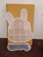 6557 Transparent Cartoon Bear Clear Plastic Storage Box Jewelry Box Jewelry Organizer Holder Cabinets For Small objects (1 Pc Mix Color)