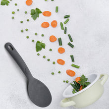 5464  Silicone Handle Rice Spoonula, Spatula Spoon, Non Stick Rubber Rice Spoon Utensil Kitchen Cooking Tools (24 cm)