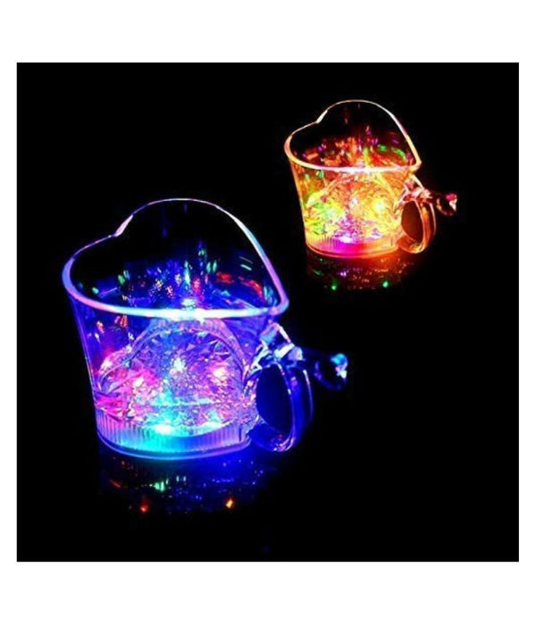 759 Heart Shape Activated Blinking Led Glass Cup DeoDap