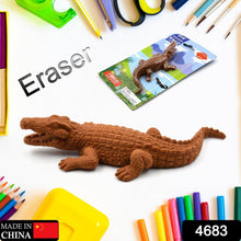 4683 CROCODILE SHAPED ERASERS ANIMAL ERASERS FOR KIDS, CROCODILE ERASERS 3D ERASER, MINI ERASER TOYS, DESK PETS FOR STUDENTS CLASSROOM PRIZES CLASS REWARDS PARTY FAVORS