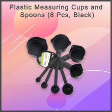 106 Plastic Measuring Cups and Spoons (8 Pcs, Black) Sajal Enterprise