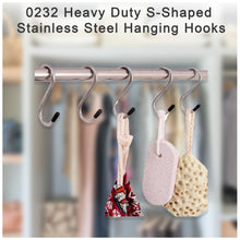 0232 Heavy Duty S-Shaped Stainless Steel Hanging Hooks - 5 pcs DeoDap