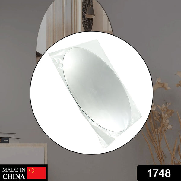 1748 Oval Frame Less Mirror Wall Sticker for Dressing