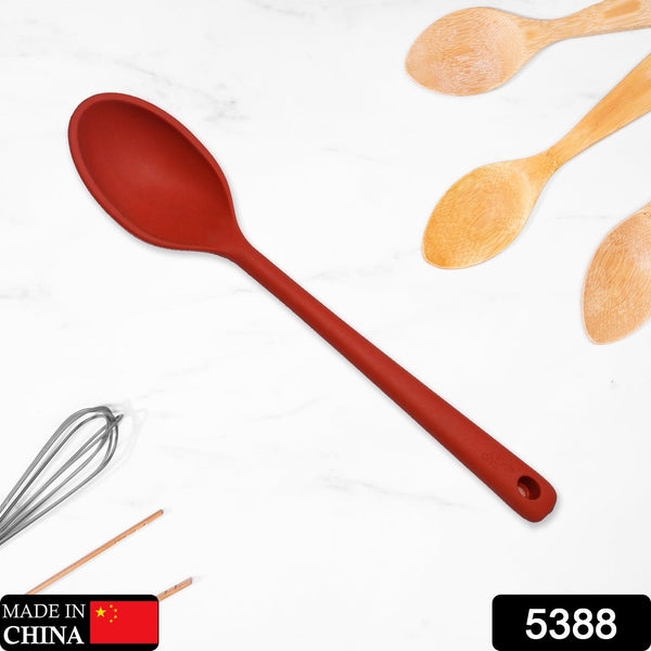 5388 Large Silicone Kitchen Spoon  Long Handle Cooking Spoon for Cooking Baking Ladle Kitchen Utensils Food Grade Silicone DeoDap